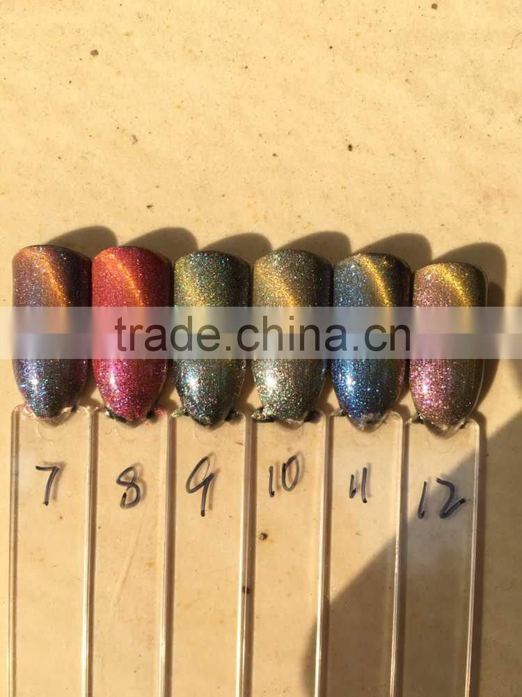 2016 hot sale nail art 15ml free samples soak off uv/led color uv gel polish chameleon cat eyes