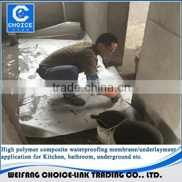 Polyester fabric composite PE waterproofing membrane