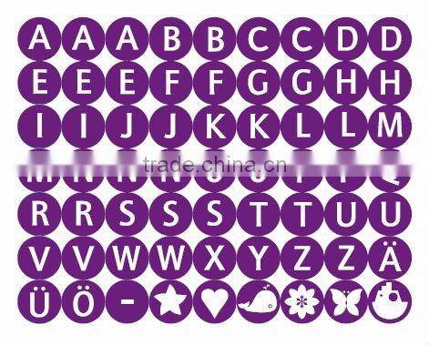 hook and loop alphabet letters and numbers Self-sticky 100% nylon for colorful T- shirts