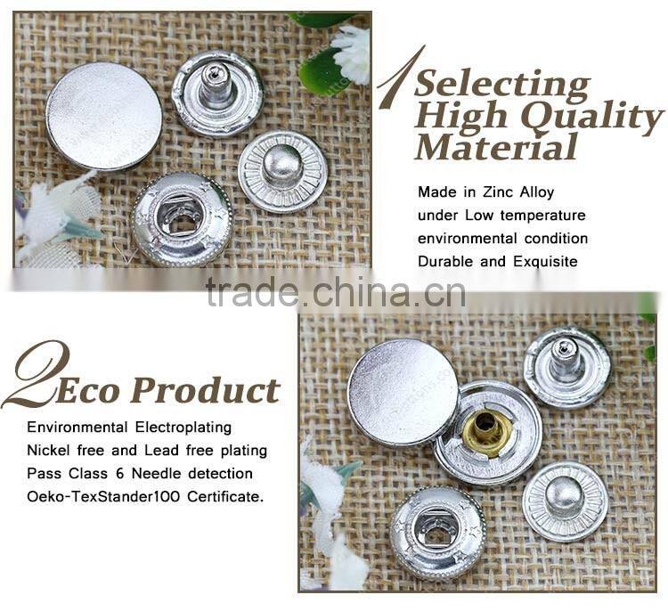 Fashion press metal snap buttons for clothes