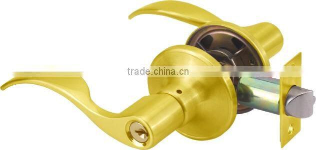 American style keyed zinc alloy door lever handles locks door handle