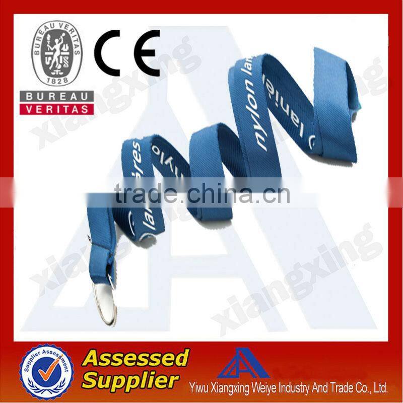 Wholesale nylon cord braiding lanyard neck strap for keychain bulk buy from china