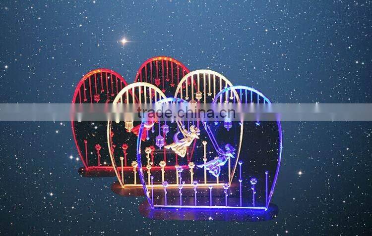2016 hot selling dream swing decorated lamp Christmas gift birthday gift weeding present crystal lamp