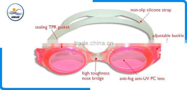 Professional custom safety comfortable silicone surf club adult swim goggles