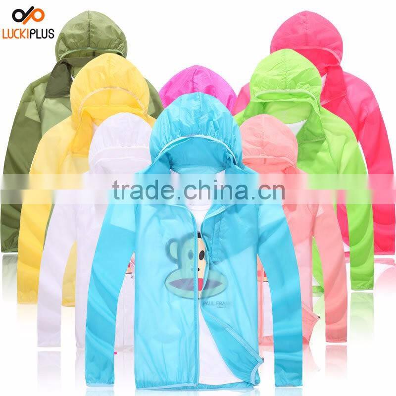 Luckiplus Sun Protection Clothing Foldable Waterproof Anti-UV Clothing 8 colors S/M/L/XL/XXL Transparent Jacket