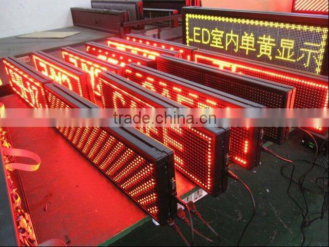 Double Sided 16x64 Pixels Green Color Outdoor LED Moving Message Display Sign