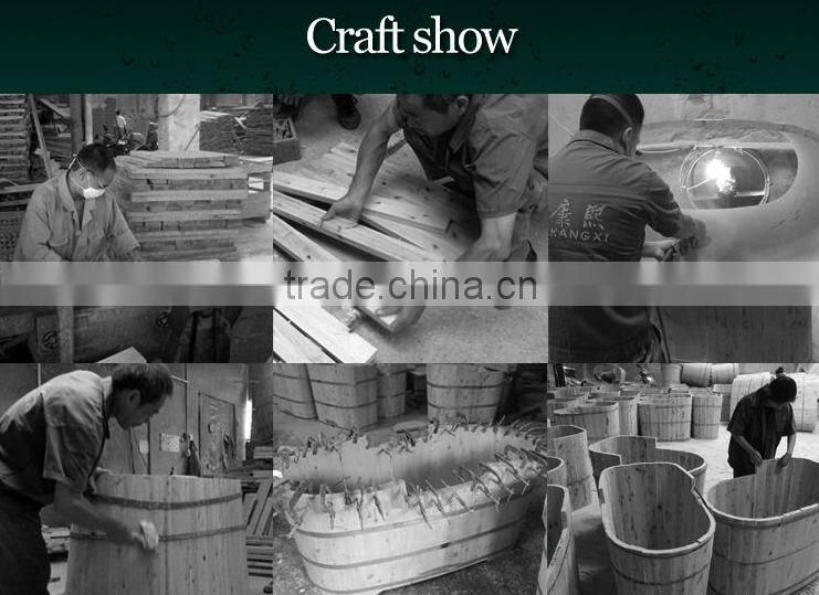 Wooden bathtub for two persons cedar material