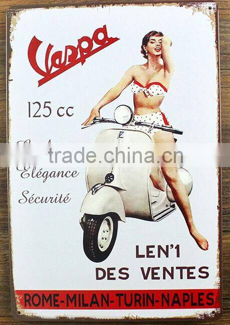 Wall art decoration vintage metal signs