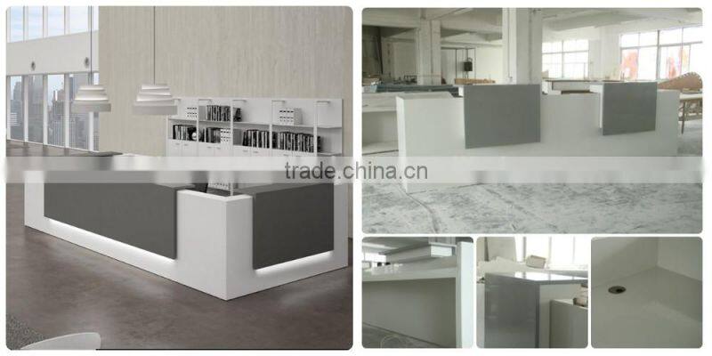 Artificial stone high quality small reception desk salon reception desk counter