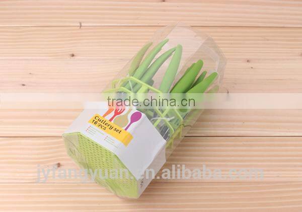 Hot sale popular colorful handle high quality travel cutlery set