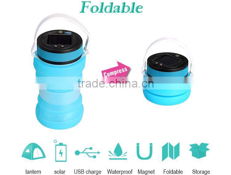 2016 Rechargeable LED Bottle Light Unique Birthday Gift Silicone Foldable Bottle Light