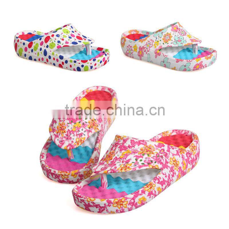 2015 ladies EVA hydrographics transfer printing slippers women