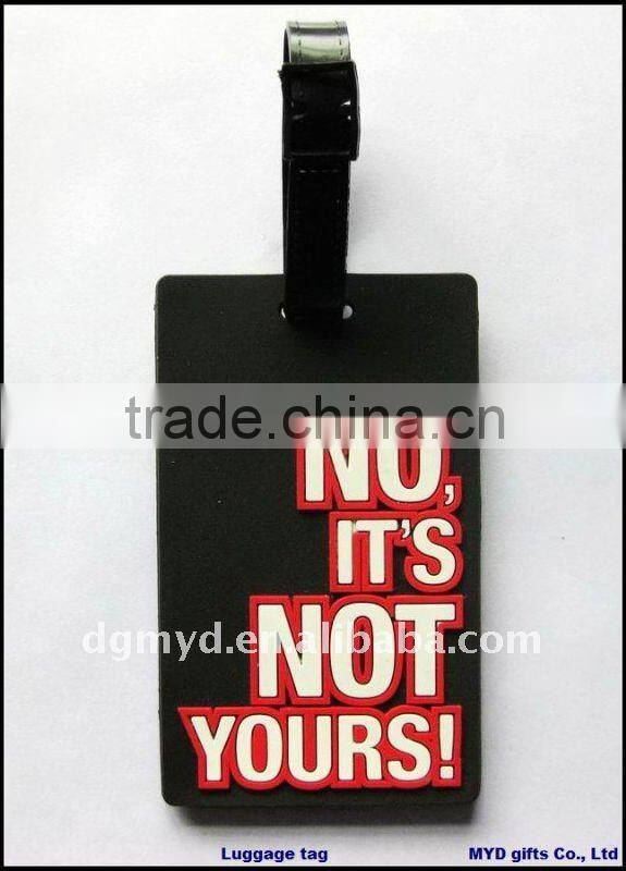 Beautiful and special 3D Soft pvc craft luggage tag