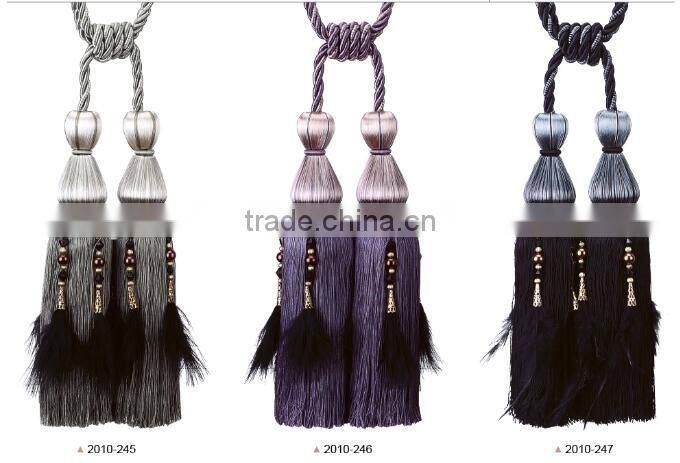 designer home decor beaded tassel curtain tiebacks