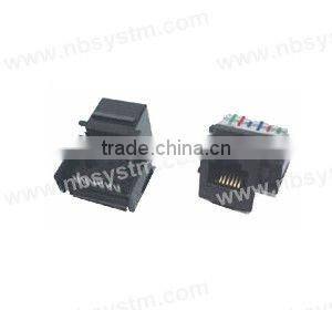 Cat.3 toolless Keystone Jack type, 6P4C/6P6C