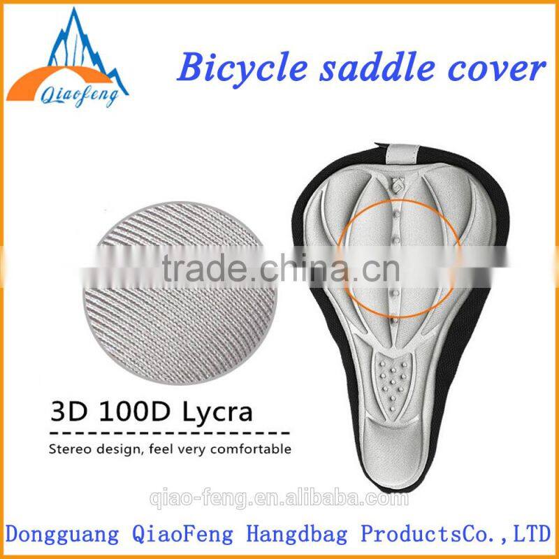 Custom Gel Silicone comfortable breathable bicycle seat cover / bike saddle pad