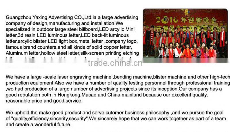 Direct manufacturer LED mini letter acrylic letter