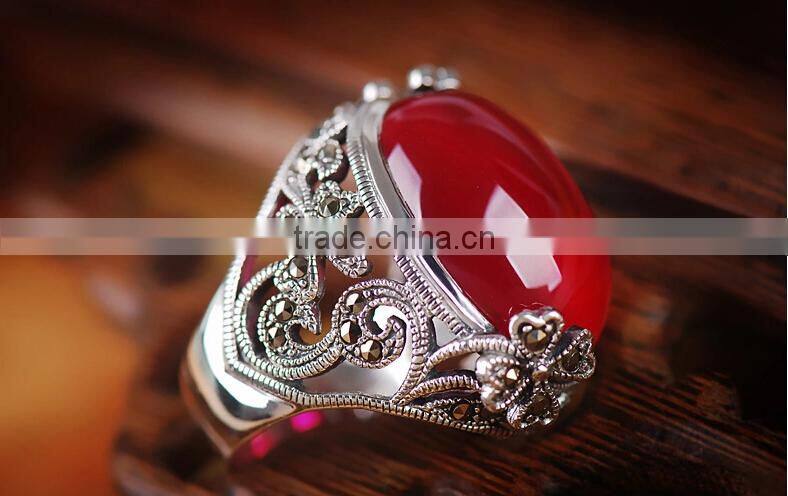 Single stone ring designs finger vintage jewelry tainless steel one big stone ring