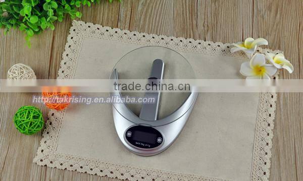 Round Clear Glass Platform Digital Handy Scale