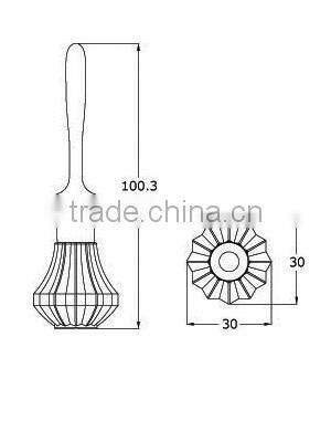 Green unique bottom eyeliner cosmetic bottle