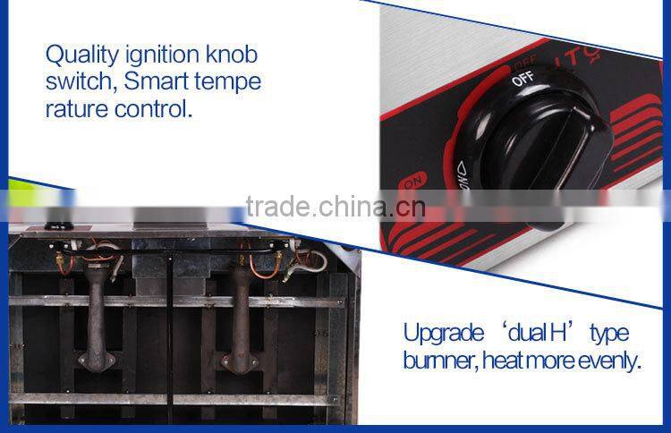 CI-720 Table Top Commercial teppanyaki gas griddle with flat plate