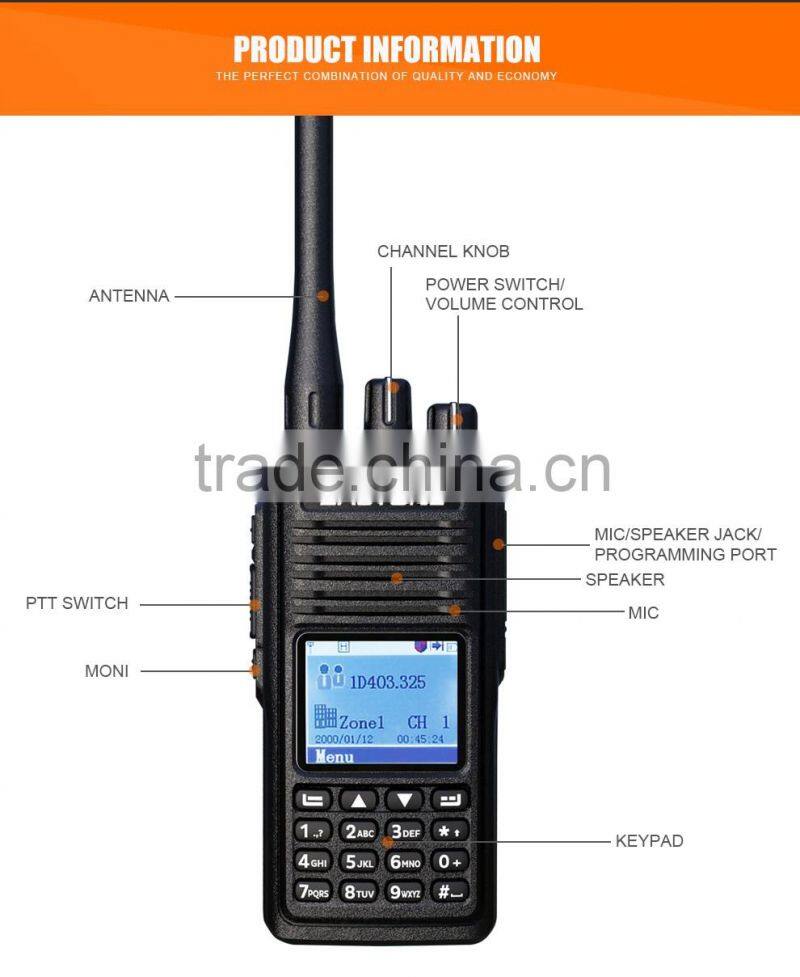 Hot sell talkie walkie ZASTONE D900 DMR digital walky talky long distance compatible with MOTOTRBO