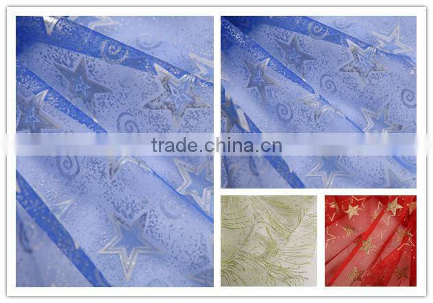 glitter sky blue organza tulle sequnie tulle for elsa dress