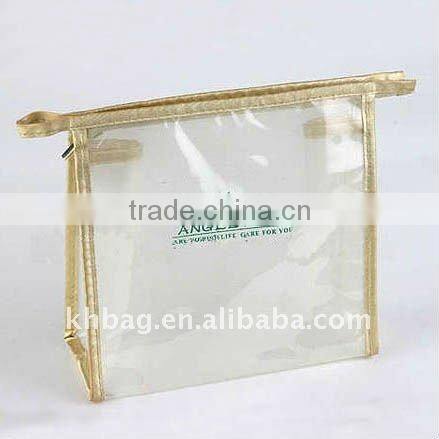 Cylinder pvc zipper bag for toilet articles