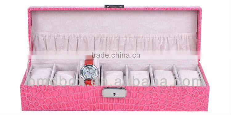 wholesale return gifts 7 slots handmade leather watch storage boxes