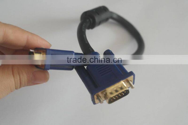 15cm TO MALE VGA SVGA CABLE LEAD - LAPTOP TV LCD MONITOR