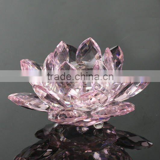 Lotus Flower crystal candle holder
