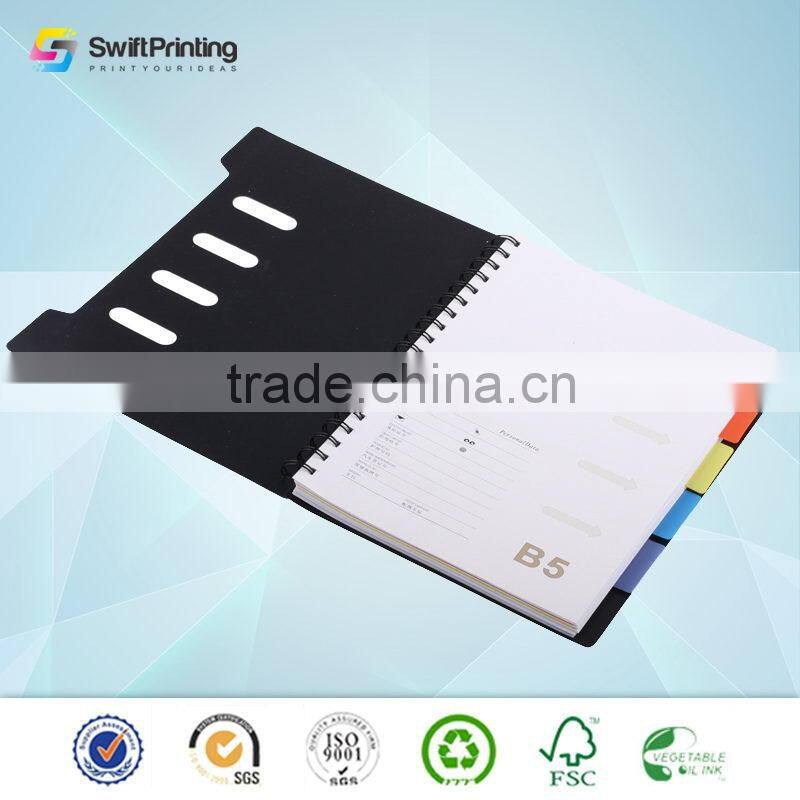 Good quality professional spiral bound notebook with printing
