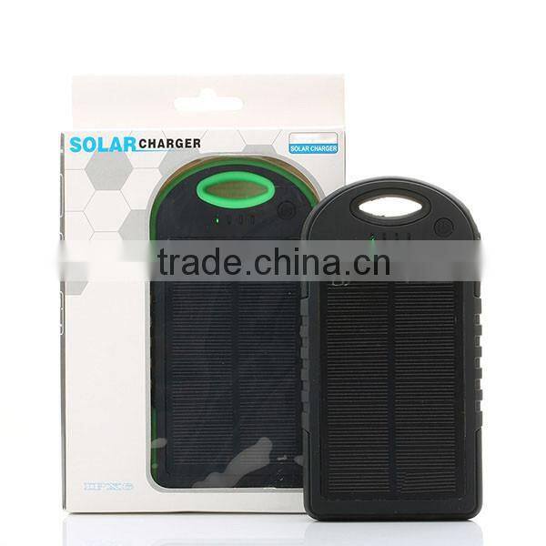 3000mAh Dual USB Portable Waterproof Solor Charger Power Bank for iPhone for Android Smartphone for iPad