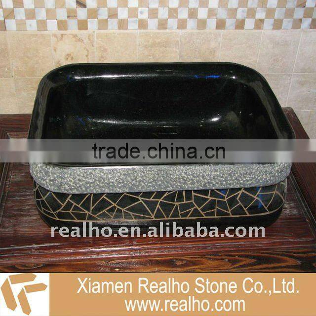 black marble bathroom sink