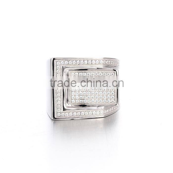 Men's Ring AAA Cubic Zirconia Ring 925 Silver Price Per Gram Wholesale LWR0341