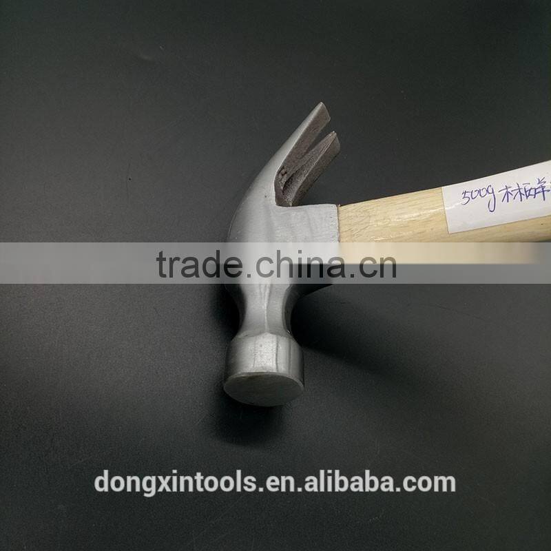 best selling 500g claw hammer with wooden handle