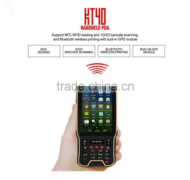 8GB ROM 1GB RAM handheld barcode scanner android 4.4 A7 processor with Micro TF max.32G expansion