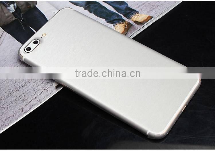 Hot selling for iphone 7 skin sticker brushed metal pvc wrap decal, full body design