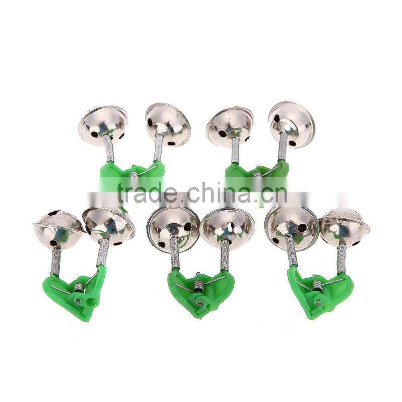 5Pcs Big Twin Bells Fishing Bite Alarm Clip on Fishing Rod Fishing Accessory
