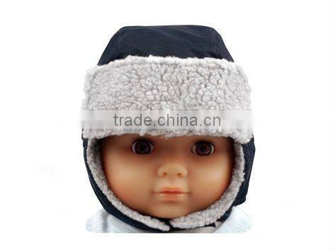 Fancy polar fleece kids winter hat with ears (SU-KH33043)