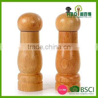 Durable desing bamboo pepper grinder/wooden salt grinder