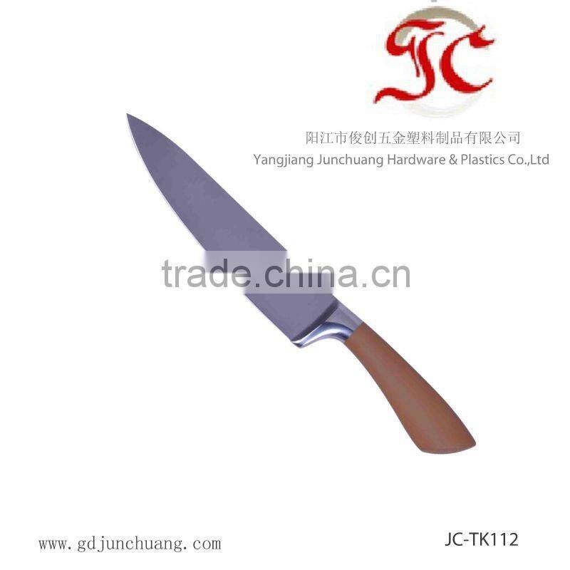 2016 vogue selling hollow handle paiting tpr chef knife
