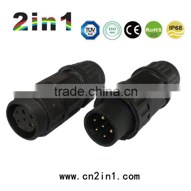 260A 2+4Pin IP68 Soldering Electric Cable Wire Waterproof Connector
