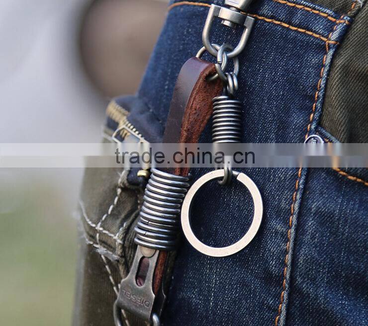 Men's Vintage leather accessories leather keychain