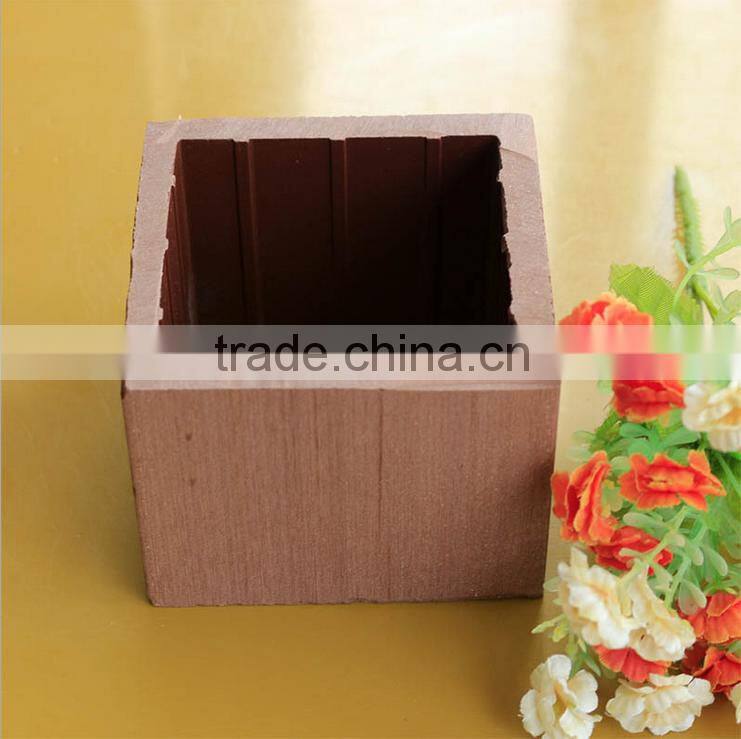 wpc square green timber, louver blade, wpc hollow timber for outdoor PE project
