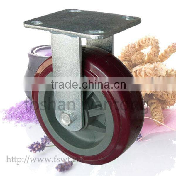 Industrial Swivel With Brake PVC Hardware Caster Wheel