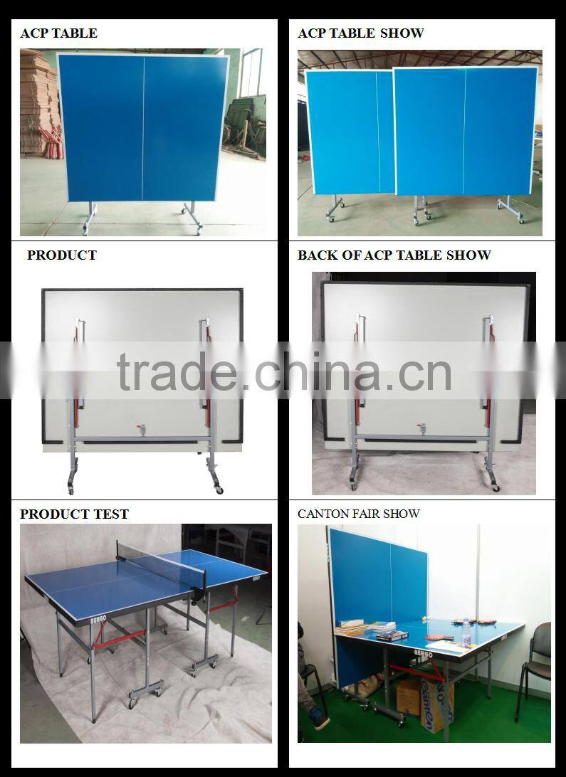 Modern hot sell 15/18/25mm outdoor aluminium foldable & movable tennis table