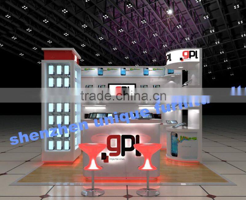 Custom made cell phone accessories kiosk cell phone kiosk in shopping mall