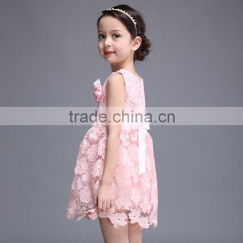 kids summer dress short sleeves dress infant flower girl dresses