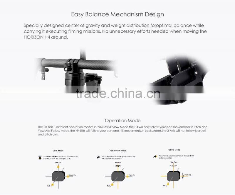 BeStableCam H4 3 axis brushless Mirrorless camera gimbal stabilizer